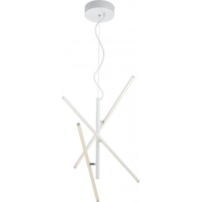 Leuchter Trio Tiriac 7.5W 3000K Warmes Licht. 150×60 cm. Integrierte LED Wohnzimmer und schlafzimmer. Modern Stil. Metall. Weiß Farbe