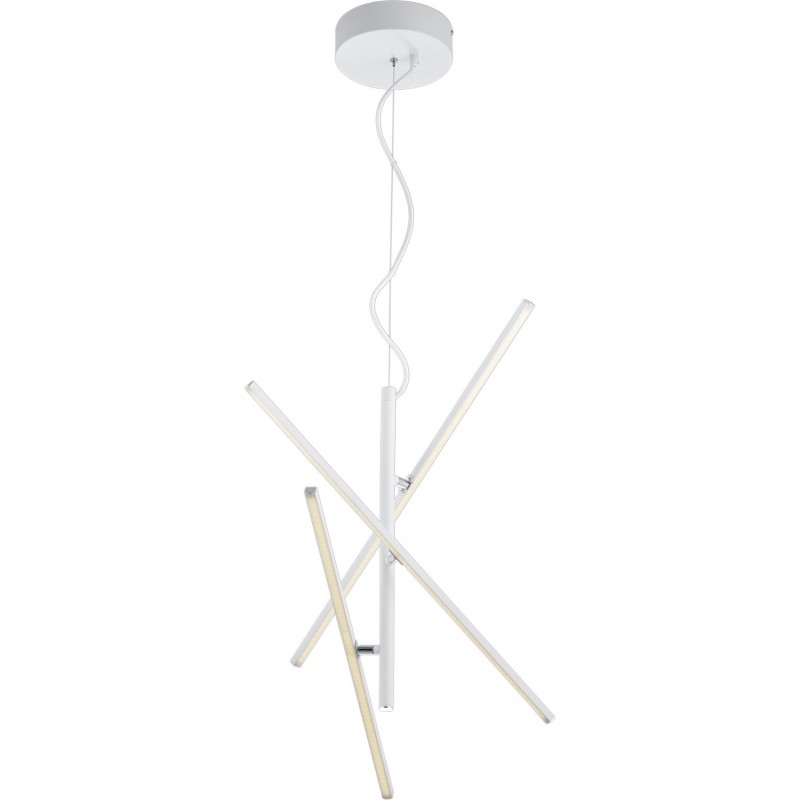 69,95 € Envío gratis | Lámpara de araña Trio Tiriac 7.5W 3000K Luz cálida. 150×60 cm. LED integrado Salón y dormitorio. Estilo moderno. Metal. Color blanco