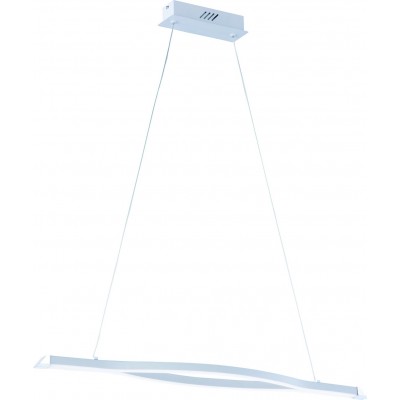 Lampe à suspension Trio Remus 38W 3000K Lumière chaude. 150×95 cm. LED intégrée Salle et chambre. Style moderne. Métal. Couleur blanc