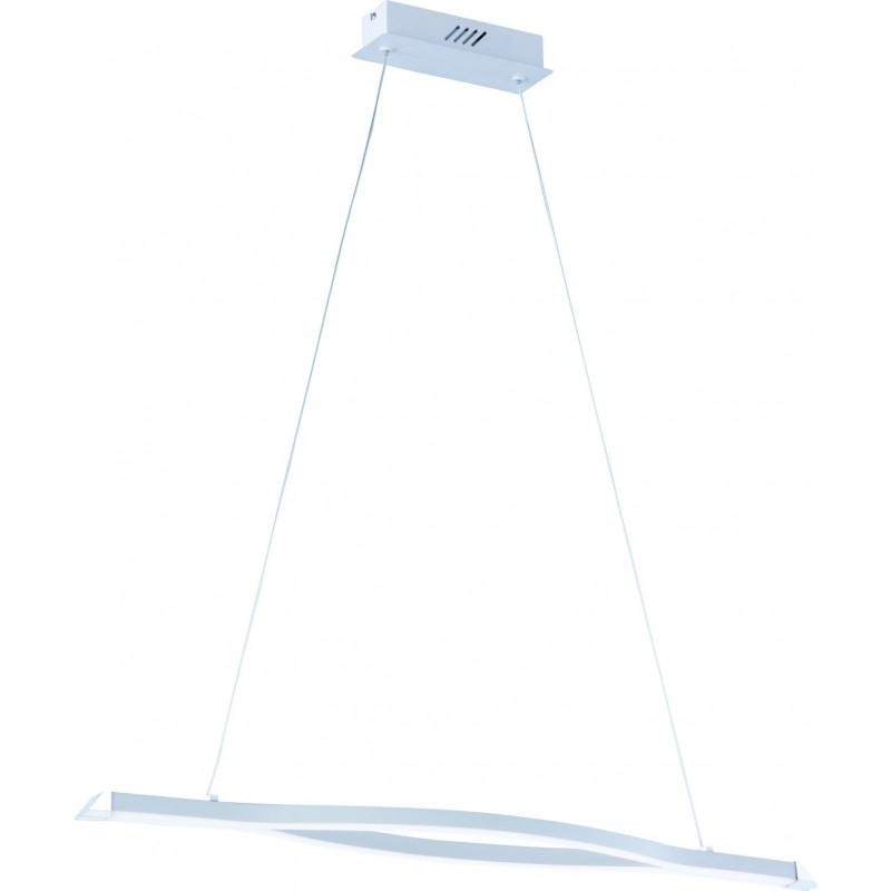 84,95 € 送料無料 | ハンギングランプ Trio Remus 38W 3000K 暖かい光. 150×95 cm. 統合されたLED リビングルーム そして ベッドルーム. モダン スタイル. 金属. 白い カラー