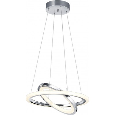 194,95 € Envío gratis | Lámpara colgante Trio Saturn 36W 3000K Luz cálida. Ø 50 cm. LED integrado Salón y dormitorio. Estilo moderno. Metal. Color cromado