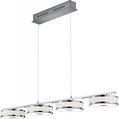 136,95 € Kostenloser Versand | Hängelampe Trio Agento 7.5W 3000K Warmes Licht. 160×115 cm. Integrierte LED Metall. Matt nickel Farbe