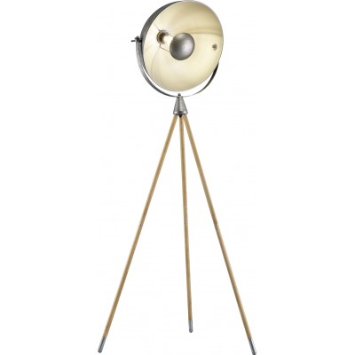 187,95 € Free Shipping | Floor lamp Trio Delhi Ø 66 cm. Directional light Living room and bedroom. Vintage Style. Metal casting. Old nickel Color