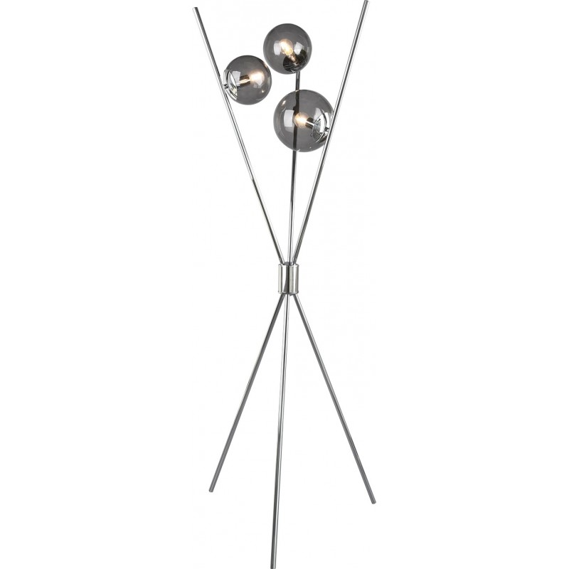 151,95 € Free Shipping | Floor lamp Trio Lance Ø 60 cm. Living room and bedroom. Modern Style. Metal casting. Plated chrome Color