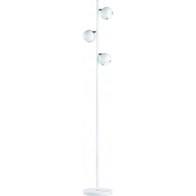 Lámpara de pie Trio Dakota 155×24 cm. Salón y dormitorio. Estilo moderno. Metal. Color blanco