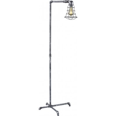 Lampada da pavimento Trio Gotham 150×44 cm. Soggiorno e camera da letto. Stile vintage. Metallo. Colore argento antico