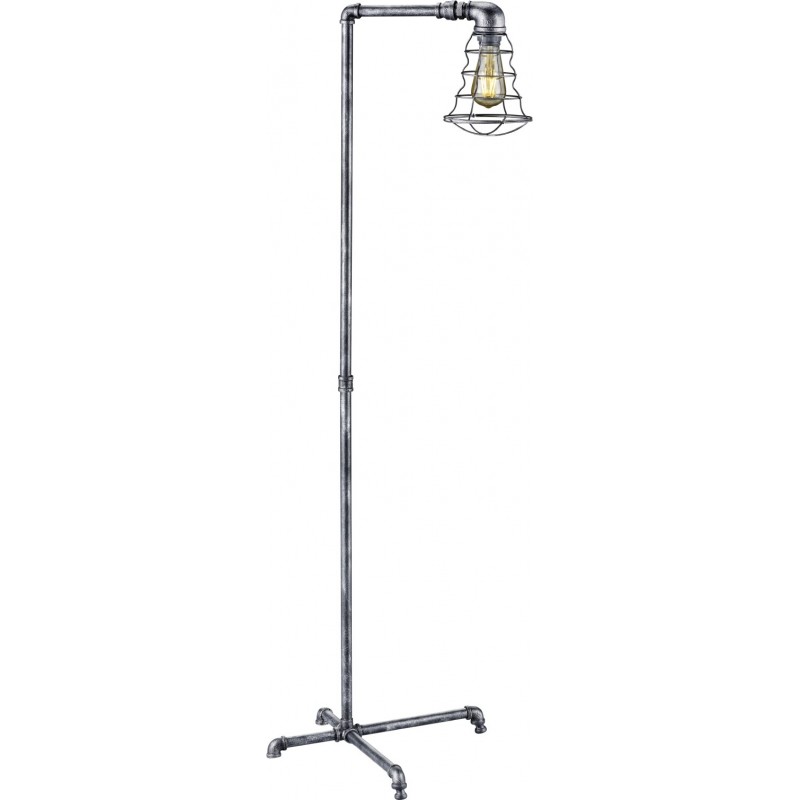 53,95 € Free Shipping | Floor lamp Trio Gotham 150×44 cm. Living room and bedroom. Vintage Style. Metal casting. Antique silver Color