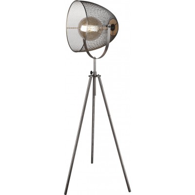 Lámpara de pie Trio Ivar Ø 69 cm. Altura regulable Metal. Color níquel antiguo