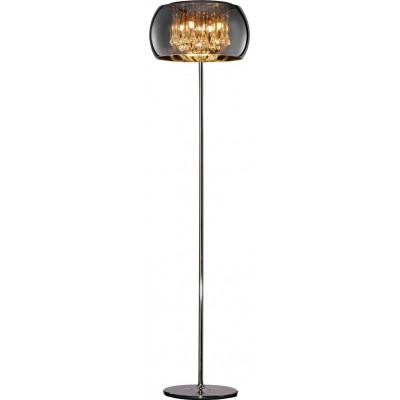 406,95 € Free Shipping | Floor lamp Trio Vapore Ø 40 cm. Metal casting. Plated chrome Color