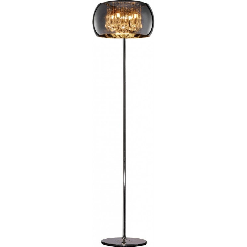 399,95 € Free Shipping | Floor lamp Trio Vapore Ø 40 cm. Living room and bedroom. Modern Style. Metal casting. Plated chrome Color