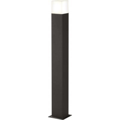 Baliza luminosa Trio Hudson 4W 3000K Luz cálida. 80×9 cm. Luminaria vertical de poste. LED reemplazable Terraza y jardín. Estilo moderno. Aluminio fundido. Color antracita