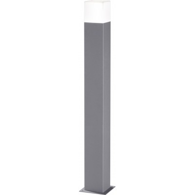 Farol luminoso Trio Hudson 4W 3000K Luz quente. 80×9 cm. Luminária de poste vertical. LED substituível Alumínio fundido. Cor cinza