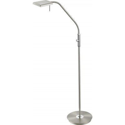 Lámpara de pie Trio Bergamo 12W 3000K Luz cálida. 135×27 cm. LED integrado. Flexible Salón y dormitorio. Estilo moderno. Metal. Color níquel mate