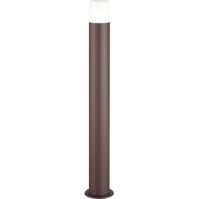 Farol luminoso Trio Hoosic Ø 12 cm. Luminária de poste vertical Terraço e jardim. Estilo moderno. Alumínio fundido. Cor óxido