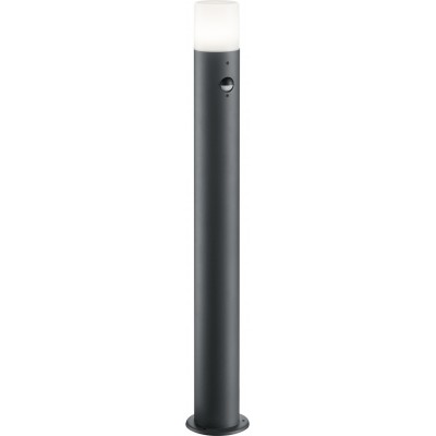 78,95 € Free Shipping | Luminous beacon Trio Hoosic Ø 12 cm. Vertical pole luminaire. Motion sensor Cast aluminum. Anthracite Color