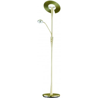 326,95 € Free Shipping | Floor lamp Trio Quebec 34W 180×35 cm. Dimmable multicolor RGBW LED Living room and bedroom. Modern Style. Metal casting. Copper Color