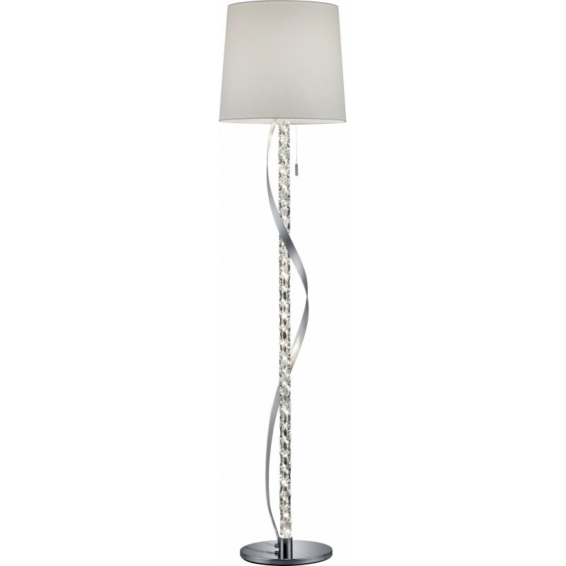 297,95 € Free Shipping | Floor lamp Trio Cannes II Ø 38 cm. Living room and bedroom. Modern Style. Metal casting. Plated chrome Color