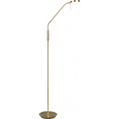 167,95 € Free Shipping | Floor lamp Trio Monza 12W 145×50 cm. White LED with adjustable color temperature. Flexible Living room and bedroom. Modern Style. Metal casting. Copper Color