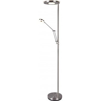 233,95 € Envio grátis | Luminária de piso Trio Barrie 32W Ø 30 cm. LED branco com temperatura de cor ajustável. Luz direcional Sala de estar e quarto. Estilo moderno. Fundição de metais. Cor níquel mate