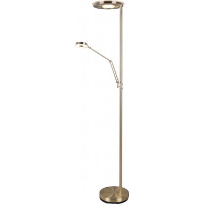 Lampadaire Trio Barrie 32W Ø 30 cm. LED blanche à température de couleur réglable. Lumière directionnelle Salle et chambre. Style moderne. Métal. Couleur cuivre