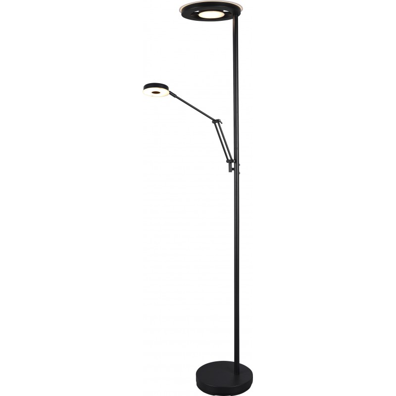 207,95 € Free Shipping | Floor lamp Trio Barrie 32W Ø 30 cm. White LED with adjustable color temperature. Directional light Living room and bedroom. Modern Style. Metal casting. Black Color