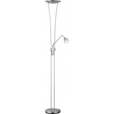 129,95 € Free Shipping | Floor lamp Trio Arizona 20W 3000K Warm light. 180×26 cm. Dimmable LED Metal casting. Matt nickel Color