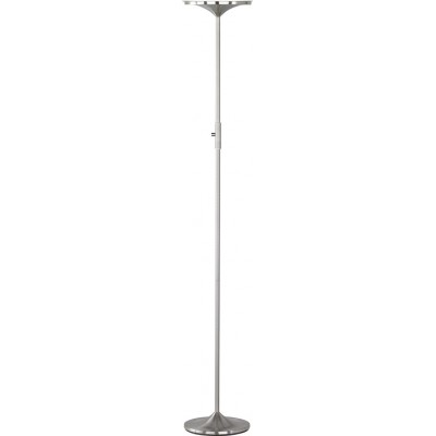 Lámpara de pie Trio Arango 20W 3000K Luz cálida. Ø 31 cm. LED regulable Salón, dormitorio y oficina. Estilo moderno. Metal. Color níquel mate