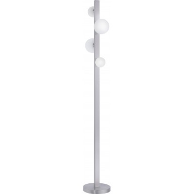 Floor lamp Trio Dicapo 3W Ø 22 cm. Dimmable multicolor RGBW LED. Remote control. WiZ Compatible Living room and bedroom. Modern Style. Metal casting. Matt nickel Color