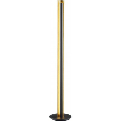 Luminária de piso Trio Texel 15W 3000K Luz quente. Ø 25 cm. LED integrado Metais. Cor preto
