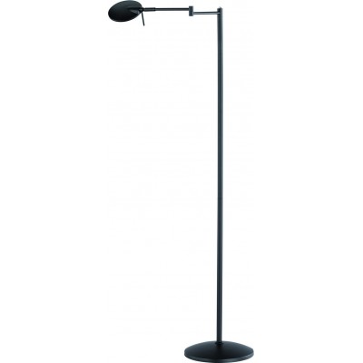 134,95 € Free Shipping | Floor lamp Trio Kazan 8W 3000K Warm light. 122×24 cm. Integrated LED. Directional light. Touch function Metal casting. Black Color