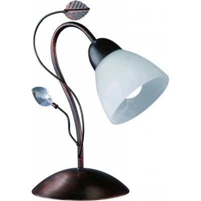 36,95 € Envoi gratuit | Lampe de table Trio Traditio 32×16 cm. Salle et chambre. Style rustique. Coulée de métal. Couleur oxyde