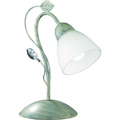 Tischlampe Trio Traditio 32×16 cm. Wohnzimmer und schlafzimmer. Rustikal Stil. Metall. Grau Farbe