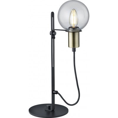 Table lamp Trio Nacho 47×16 cm. Adjustable height Living room and bedroom. Modern Style. Metal casting. Black Color