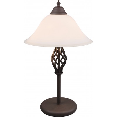 Table lamp Trio Rustica Ø 31 cm. Living room and bedroom. Rustic Style. Metal casting. Oxide Color