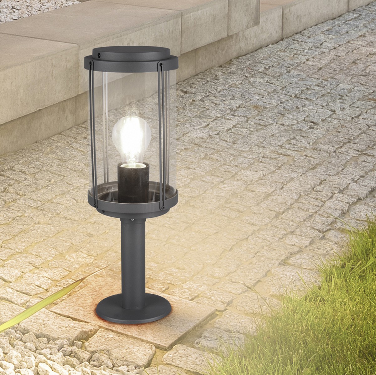 48,95 € Kostenloser Versand | Leuchtfeuer Trio Tanaro Ø 14 cm. Vertikale Mastleuchte Aluminiumguss. Anthrazit Farbe