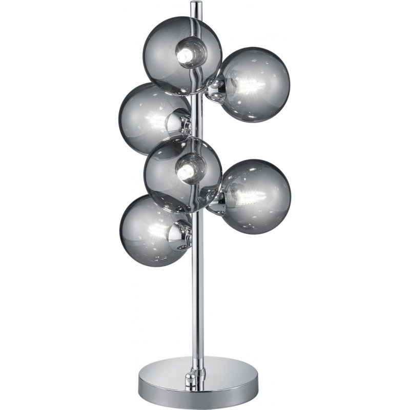 122,95 € Free Shipping | Table lamp Trio Alicia Ø 23 cm. Living room and bedroom. Modern Style. Metal casting. Plated chrome Color