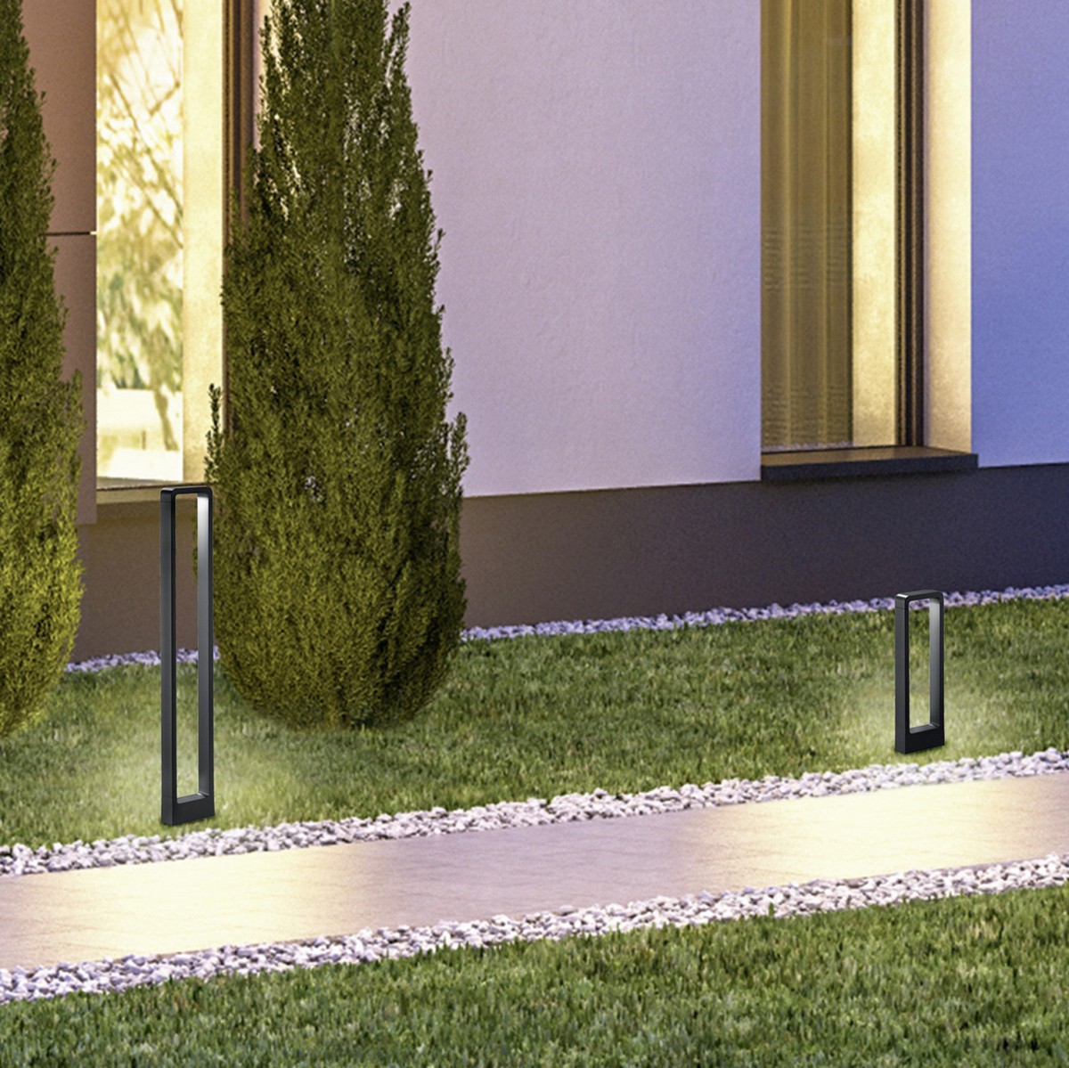 135,95 € Envio grátis | Farol luminoso Trio Reno 4.5W 3000K Luz quente. 50×16 cm. Luminária de poste vertical. LED integrado Alumínio fundido. Cor antracite