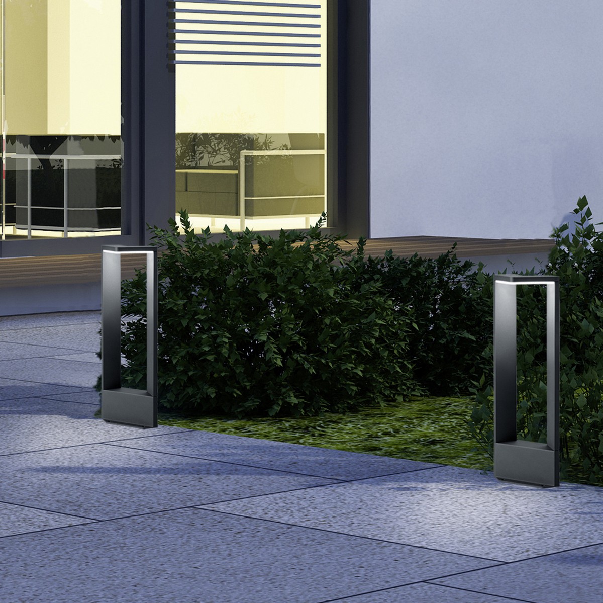 143,95 € Envio grátis | Farol luminoso Trio Ganges 9W 3000K Luz quente. 50×17 cm. Luminária de poste vertical. LED integrado Alumínio fundido. Cor antracite