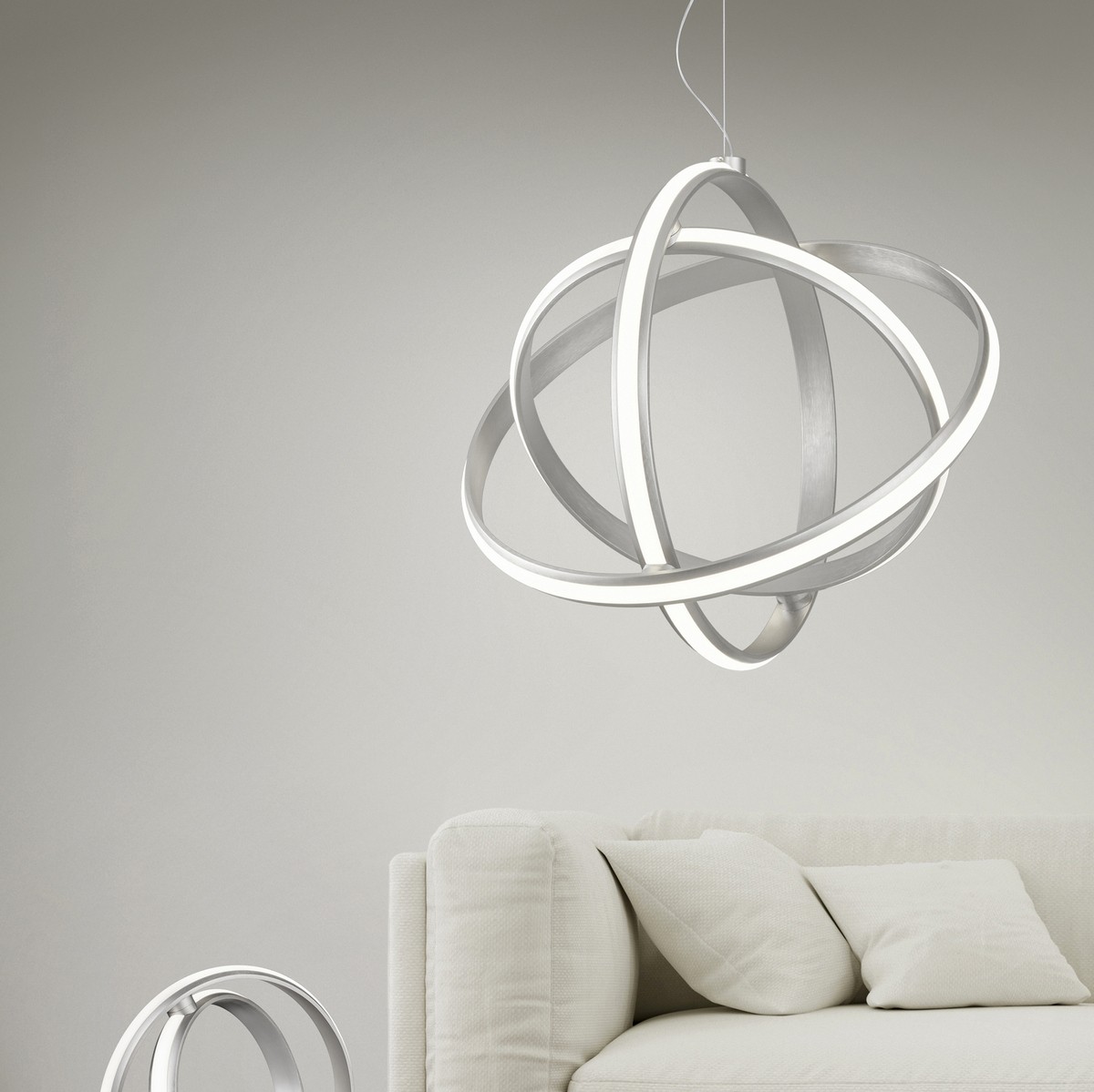 85,95 € Spedizione Gratuita | Lampada da tavolo Trio Compton 19W 3000K Luce calda. 39×36 cm. LED integrato Metallo. Colore nichel opaco