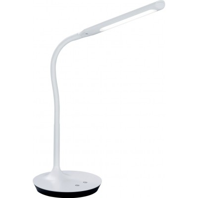 Lámpara de escritorio Trio Polo 5W 41×16 cm. LED Blanco con temperatura de color regulable. Flexible. Función táctil Salón y dormitorio. Estilo moderno. Plástico y Policarbonato. Color blanco