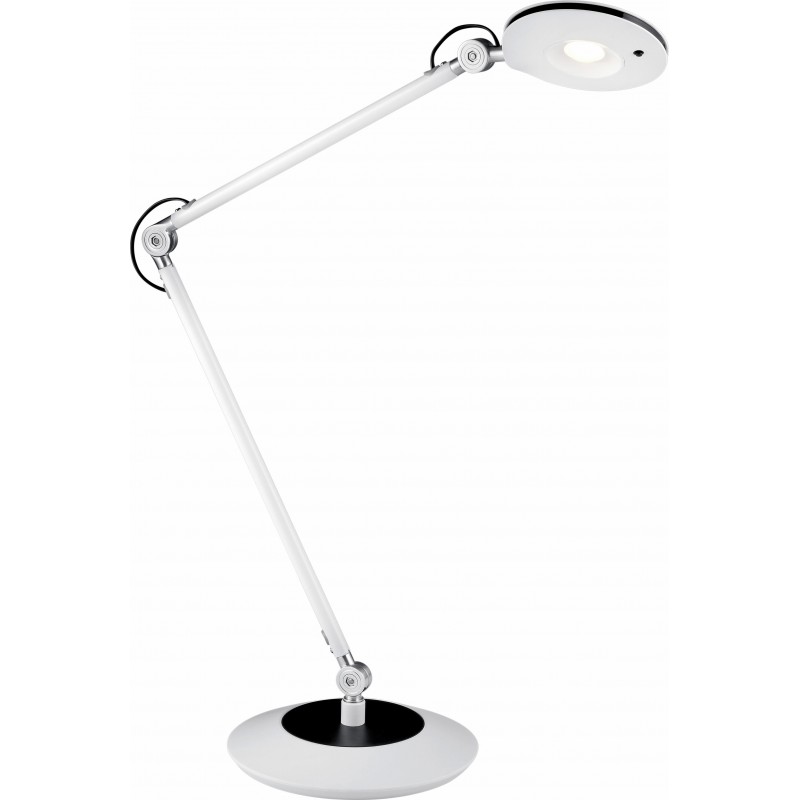 42,95 € Free Shipping | Desk lamp Trio Roderic 6W 3000K Warm light. 50×19 cm. Integrated LED Living room, bedroom and office. Modern Style. Metal casting. White Color