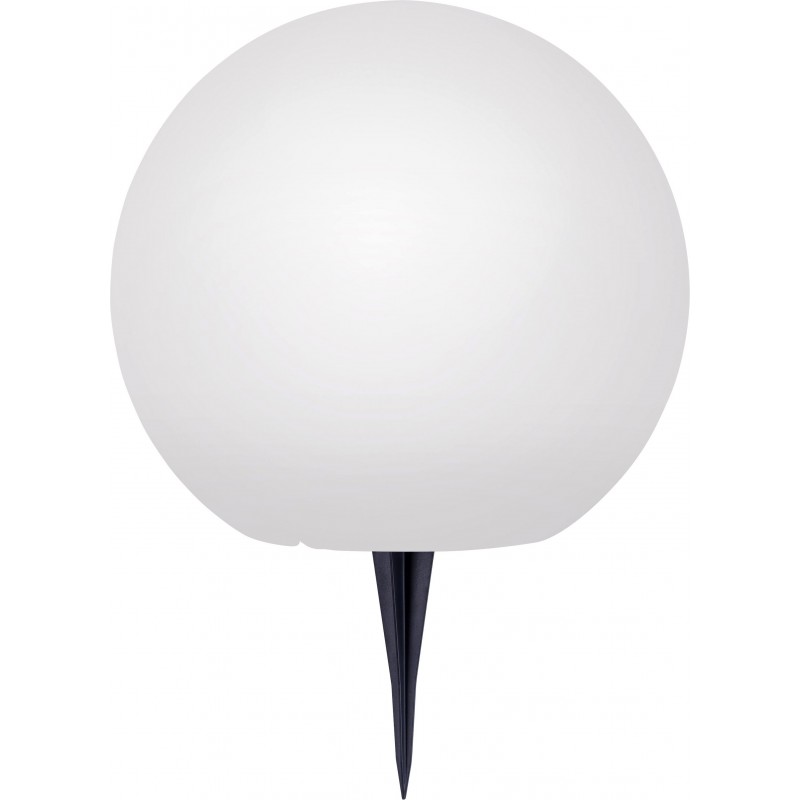 106,95 € Free Shipping | Furniture with lighting Trio Nector 8.5W LED Ø 40 cm. Luminous sphere with spike for fixing to the ground. Dimmable multicolor RGBW LED. Remote control. WiZ Compatible Terrace and garden. Modern Style. Plastic and polycarbonate. White Color