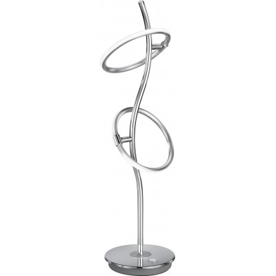 Lampe de table Trio Olympus 4W 3000K Lumière chaude. 60×18 cm. LED intégrée. Lumière directionnelle. Fonction tactile Salle et chambre. Style moderne. Métal. Couleur chromé