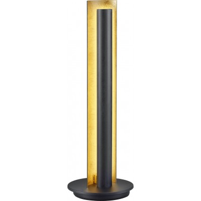 Lâmpada de mesa Trio Texel 6.5W 3000K Luz quente. Ø 16 cm. LED integrado Sala de estar e quarto. Estilo moderno. Metais. Cor preto