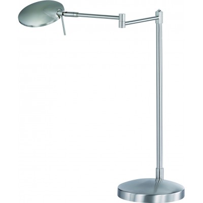 Lampada da scrivania Trio Kazan 8W 3000K Luce calda. 46×17 cm. LED integrato. Luce direzionale. Funzione touch Soggiorno e camera da letto. Stile moderno. Metallo. Colore nichel opaco