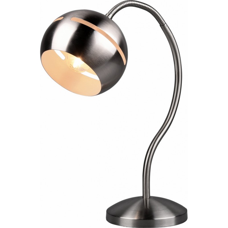 59,95 € Free Shipping | Desk lamp Trio Fletcher 43×15 cm. Flexible. Touch function Living room and bedroom. Modern Style. Metal casting. Matt nickel Color