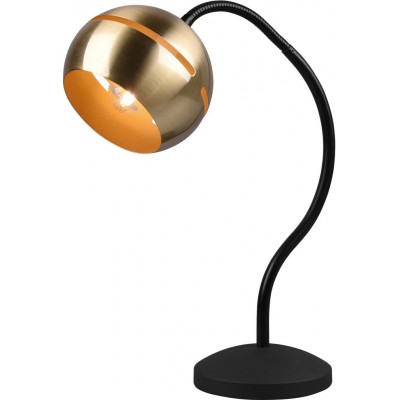 Lámpara de escritorio Trio Fletcher 43×15 cm. Flexible. Función táctil Salón y dormitorio. Estilo moderno. Metal. Color cobre