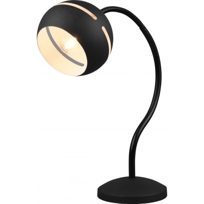 Lámpara de escritorio Trio Fletcher 43×15 cm. Flexible. Función táctil Salón y dormitorio. Estilo moderno. Metal. Color negro