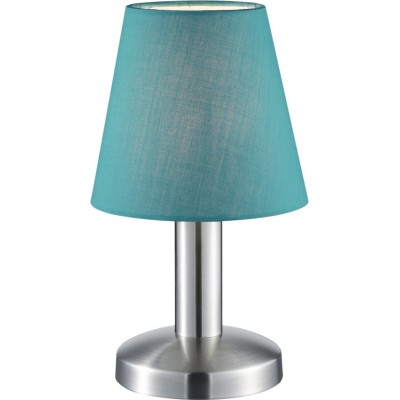 Lámpara de sobremesa Trio Mats Ø 14 cm. Función táctil Salón y dormitorio. Estilo diseño. Metal. Color níquel mate