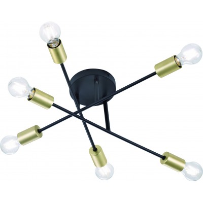 93,95 € Envoi gratuit | Lustre Trio Cross Ø 57 cm. Lumière directionnelle Métal. Couleur noir